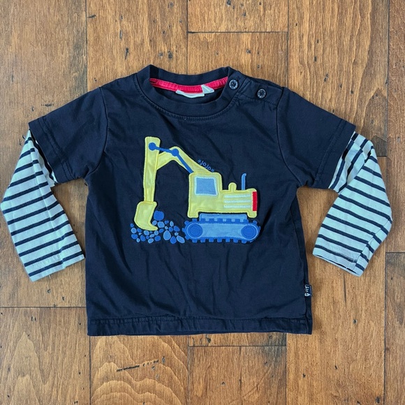 JoJo Maman BéBé Excavator Shirt, Sz 18-24 Mths - Picture 1 of 4